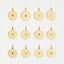 Star Set Birthstone Coin Pendant