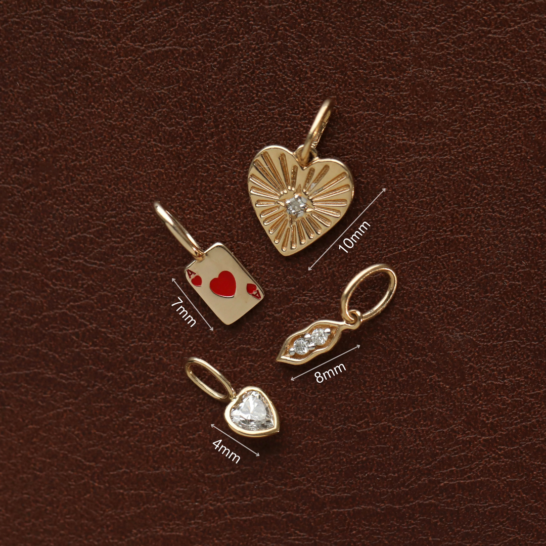 Treasured Diamond Heart Charm