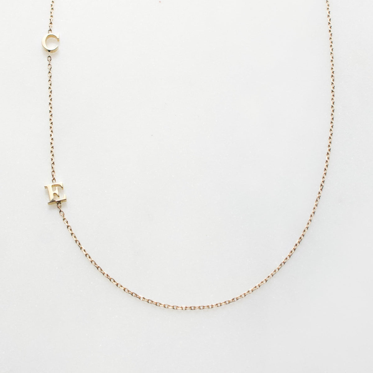 Custom Made Side Initial Necklace Main image