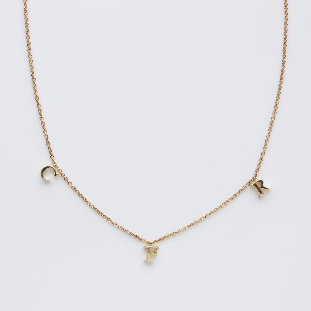 Custom Made Drop Initial Necklace