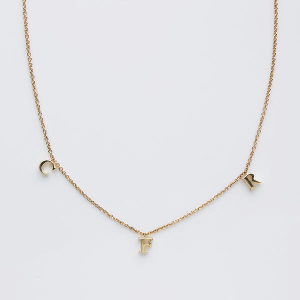Custom Made Drop Initial Necklace