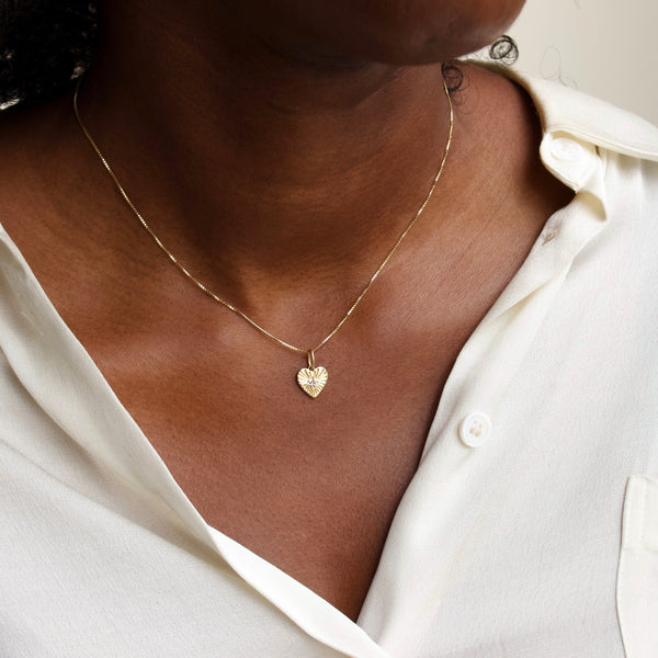 Treasured Diamond Heart Charm