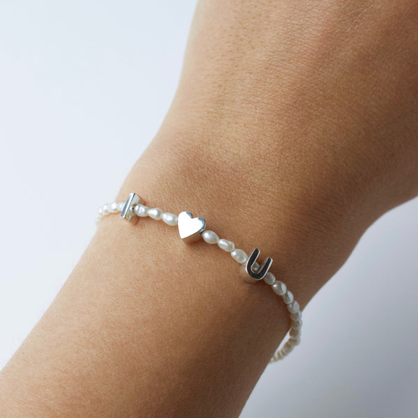 Custom Made Personalised Pearl Bracelet