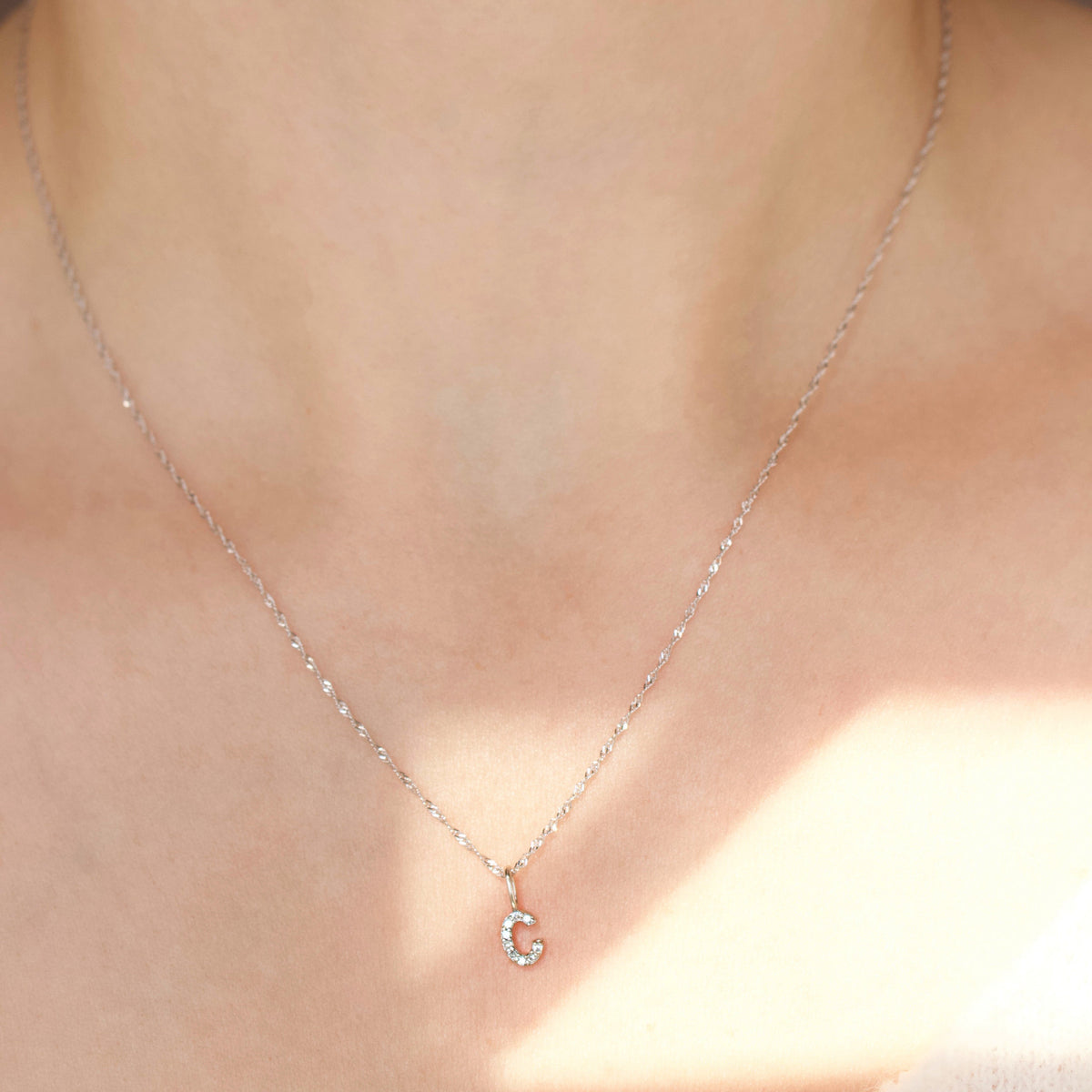 Treasured Diamond Initial Charm