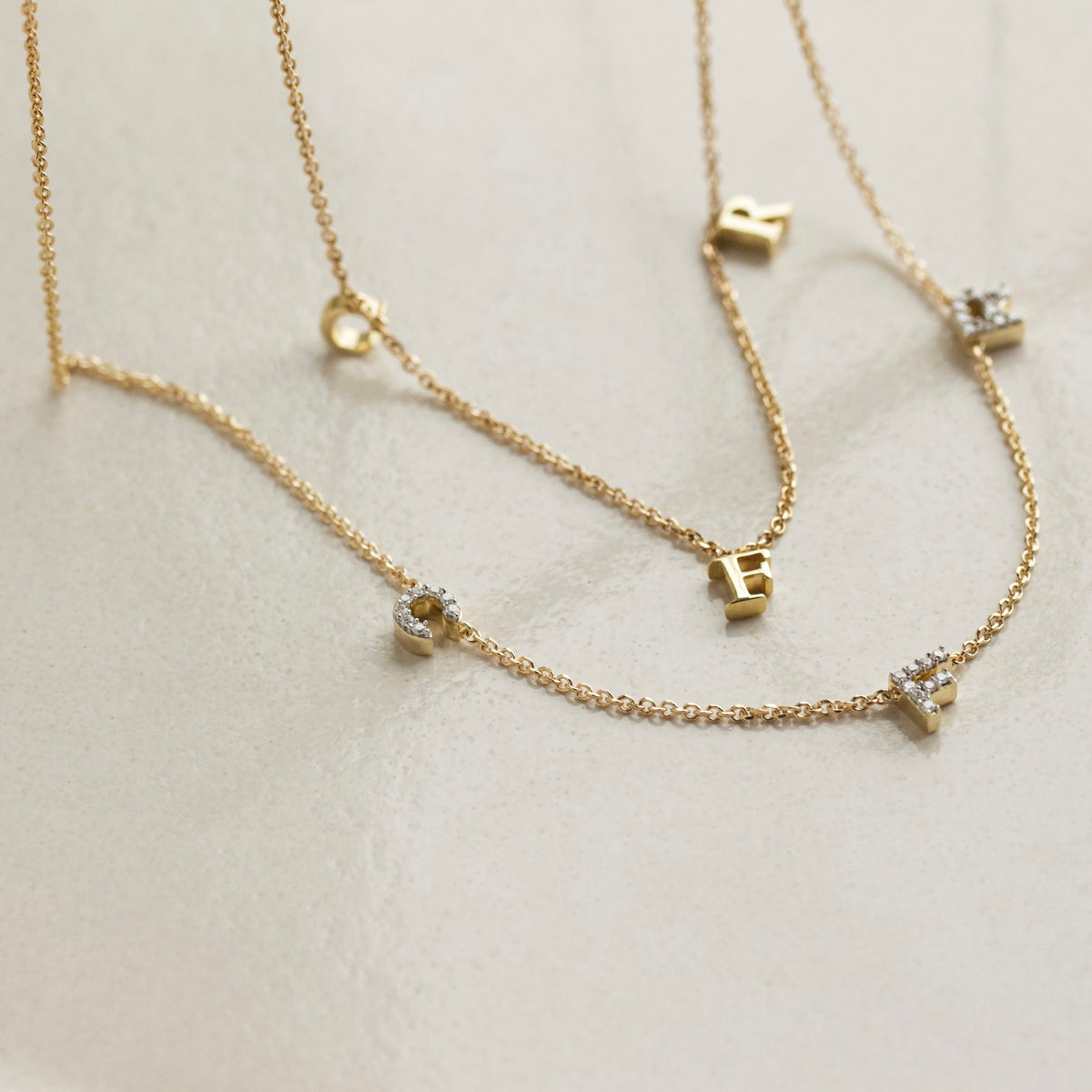 Custom Made Drop Initial Necklace