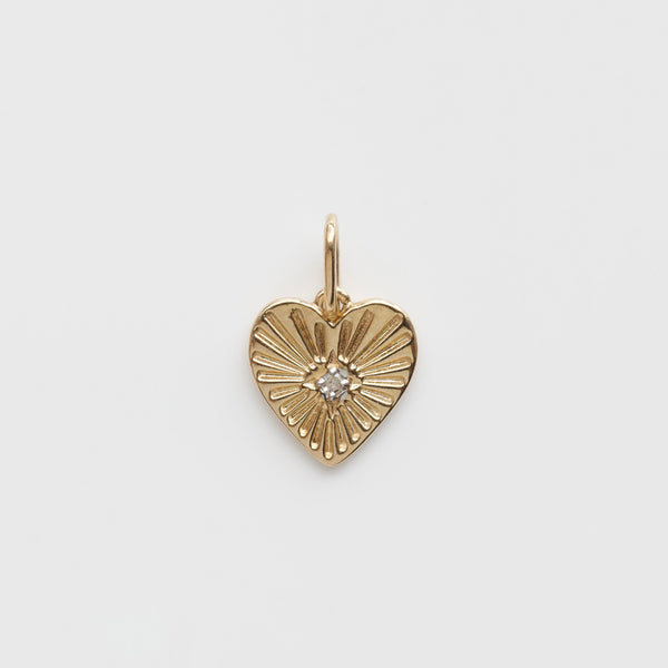 Treasured Diamond Heart Charm