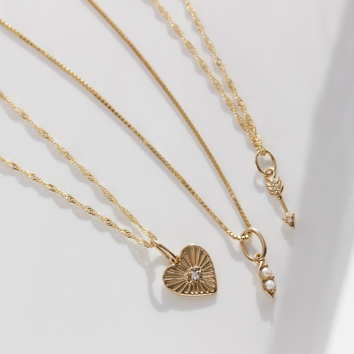 Treasured Diamond Heart Charm