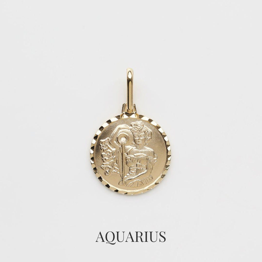 Treasured Zodiac Diamond Cut Pendant