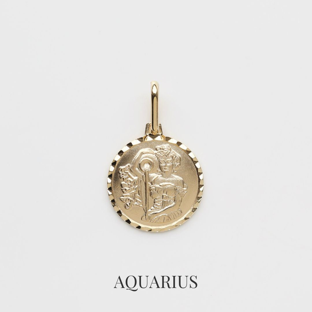 Treasured Zodiac Diamond Cut Pendant