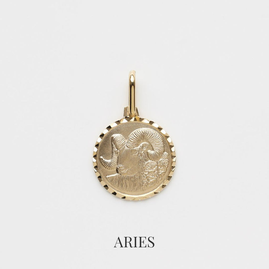 Treasured Zodiac Diamond Cut Pendant