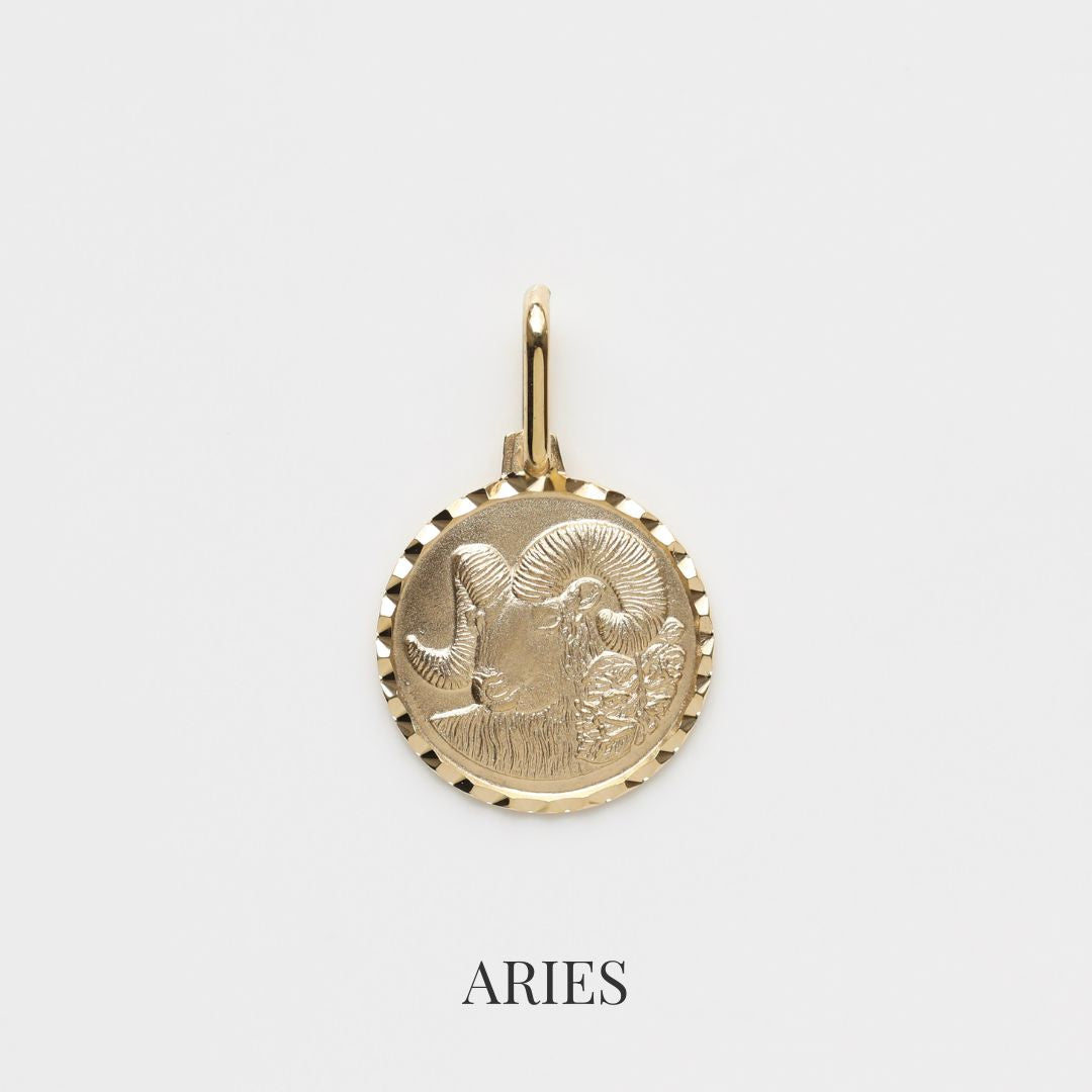 Treasured Zodiac Diamond Cut Pendant