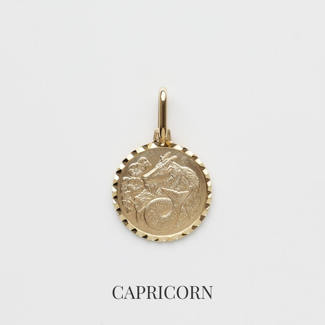 Treasured Zodiac Diamond Cut Pendant
