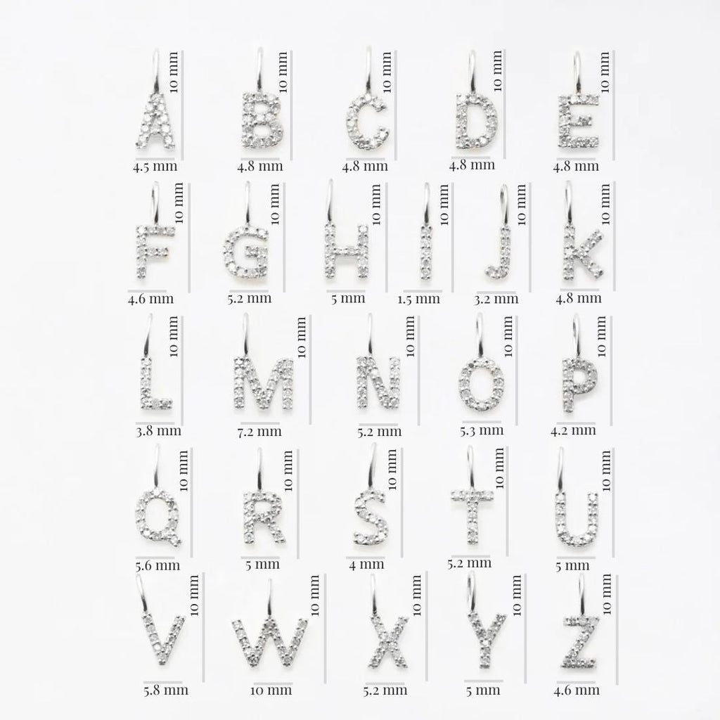 Treasured Diamond Initial Charm
