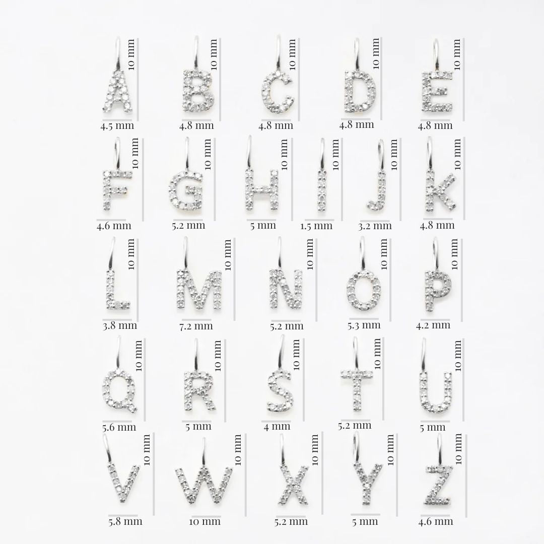 Treasured Diamond Initial Charm