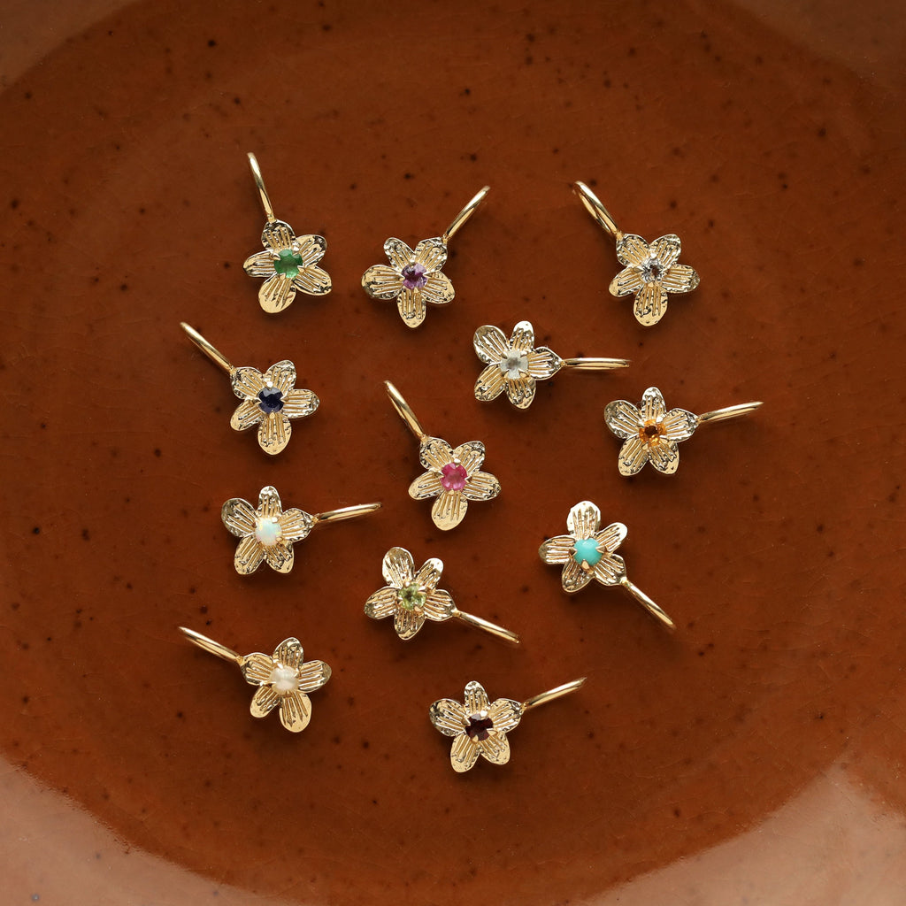 Treasured Birthstone Flower Charm