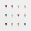 Birthstone & Diamond Stud Earrings