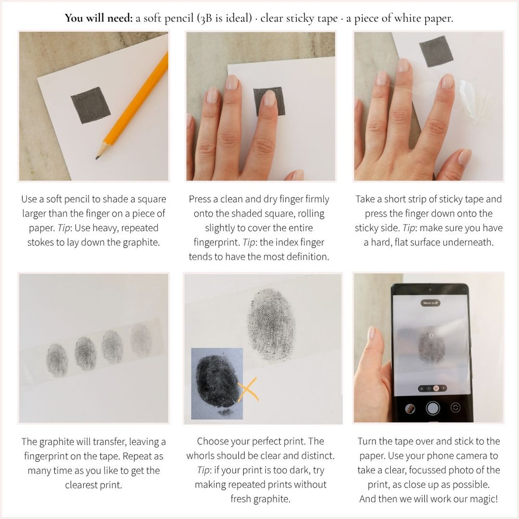 Custom Made Fingerprint Pendant Necklace