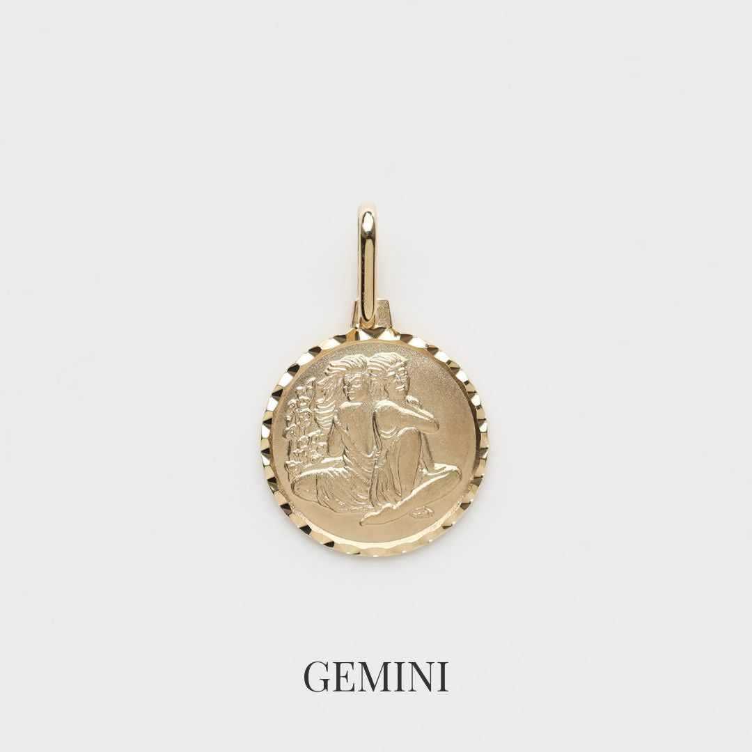 Treasured Zodiac Diamond Cut Pendant