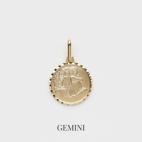 Treasured Zodiac Diamond Cut Pendant
