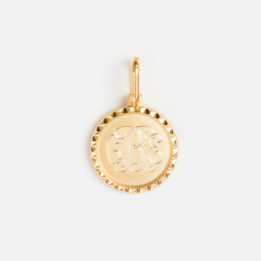 Heirloom Aurora Monogram Diamond Cut Coin