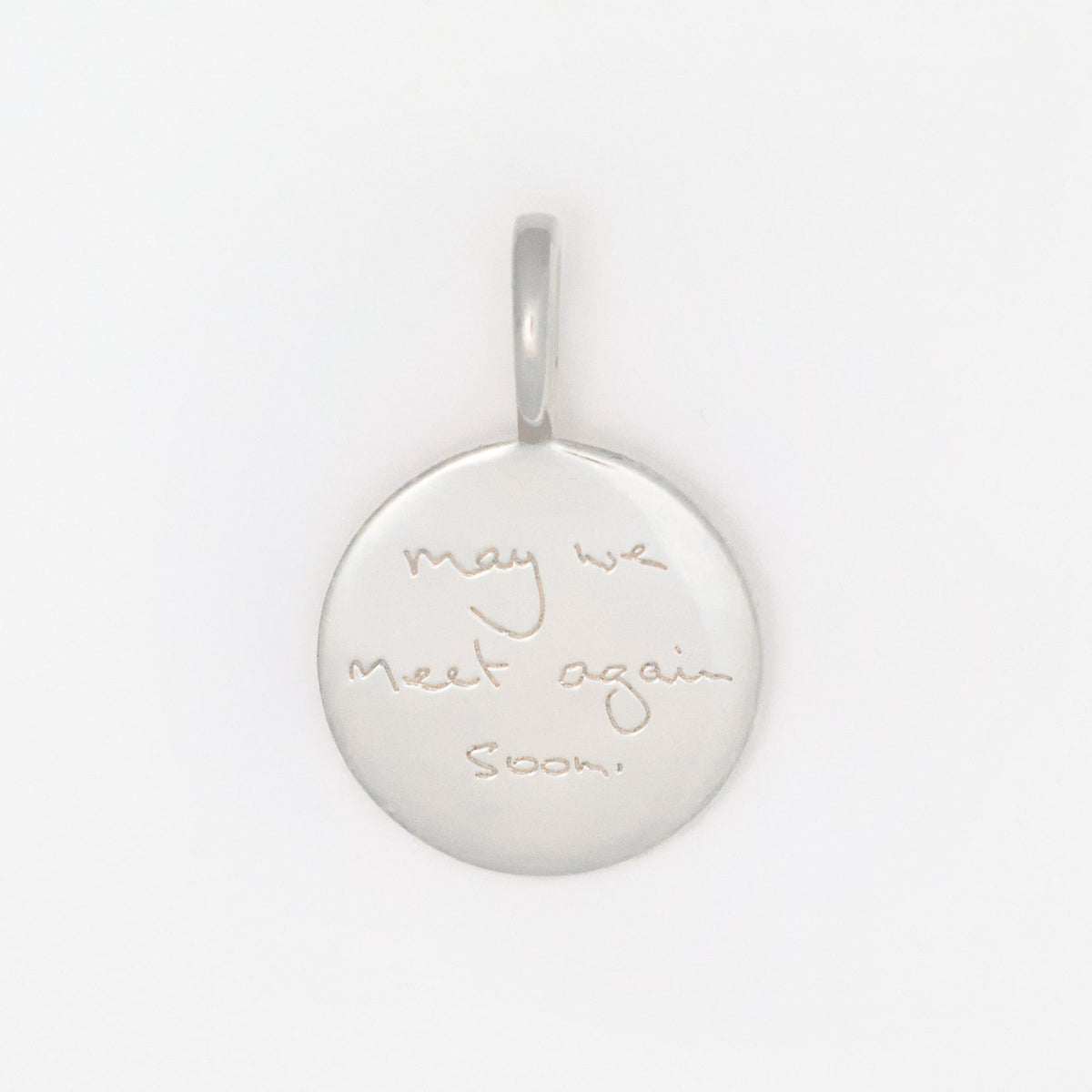 Engraved Handwriting Star Set Diamond Coin