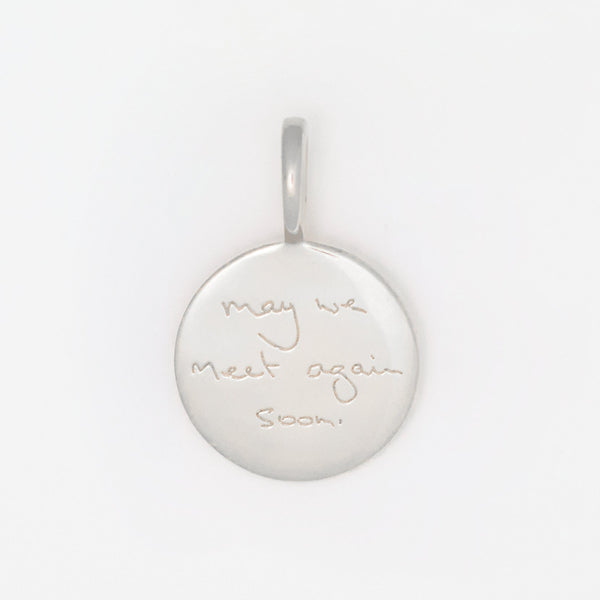Engraved Handwriting Star Set Diamond Coin