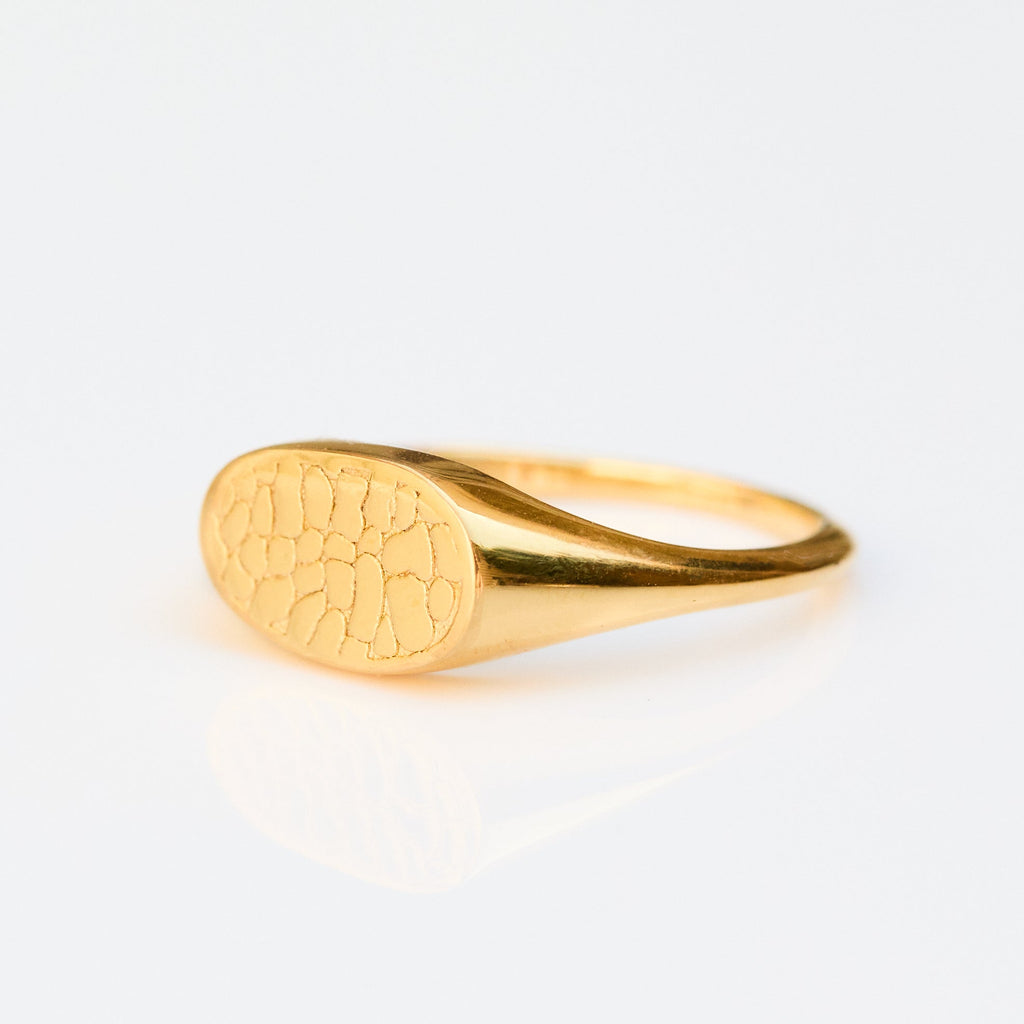 Custom Made Dog Nose Print Signet Ring