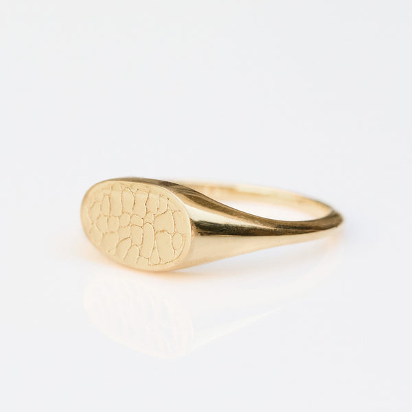 Custom Made Treasured Dog Nose Print Signet Ring