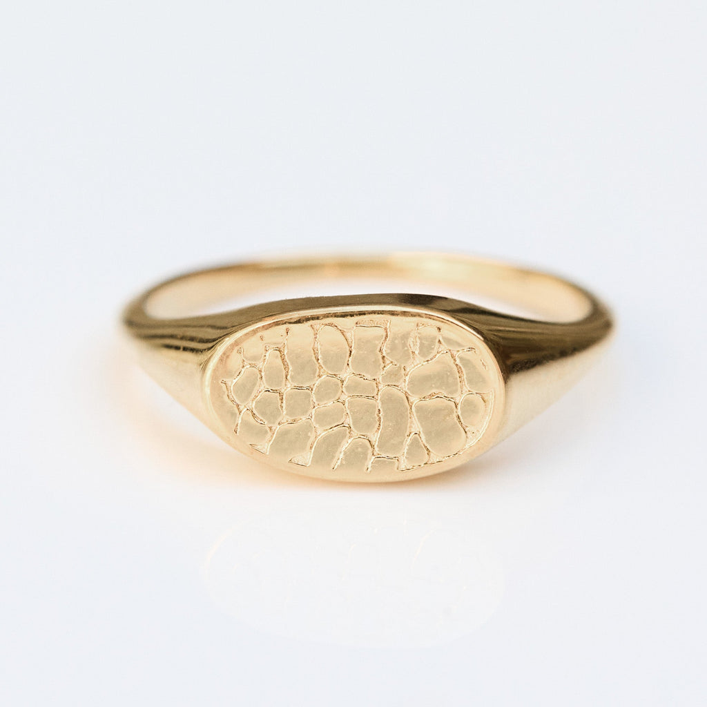 Custom Made Treasured Dog Nose Print Signet Ring