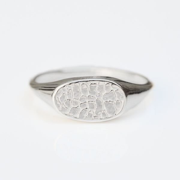 Custom Made Dog Nose Print Signet Ring