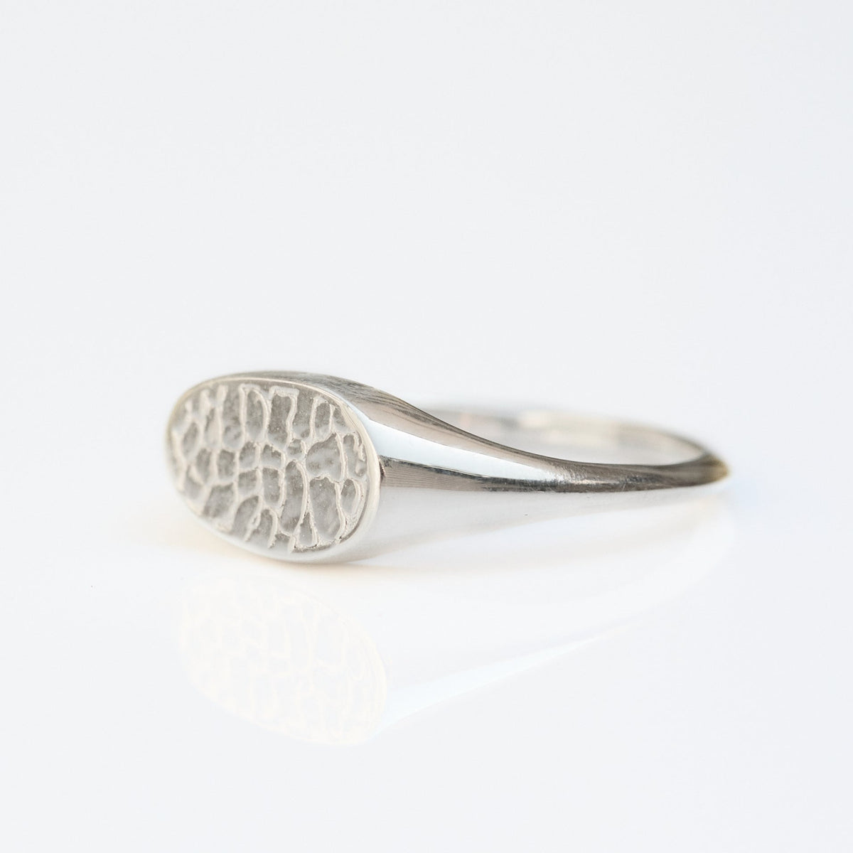 Custom Made Dog Nose Print Signet Ring