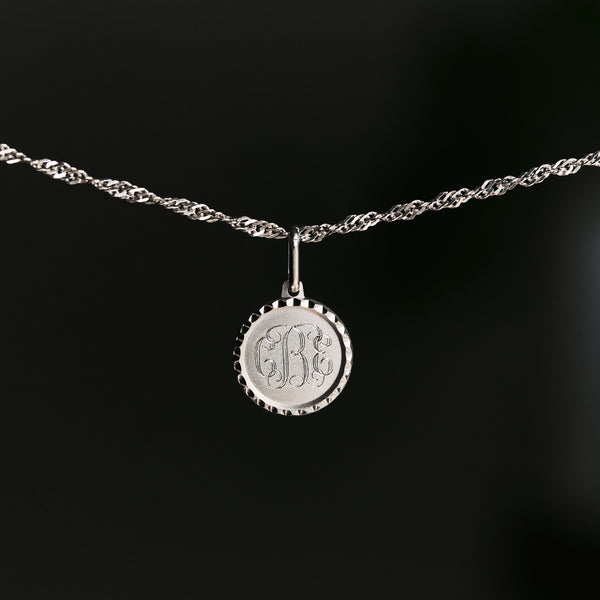Heirloom Aurora Monogram Diamond Cut Coin