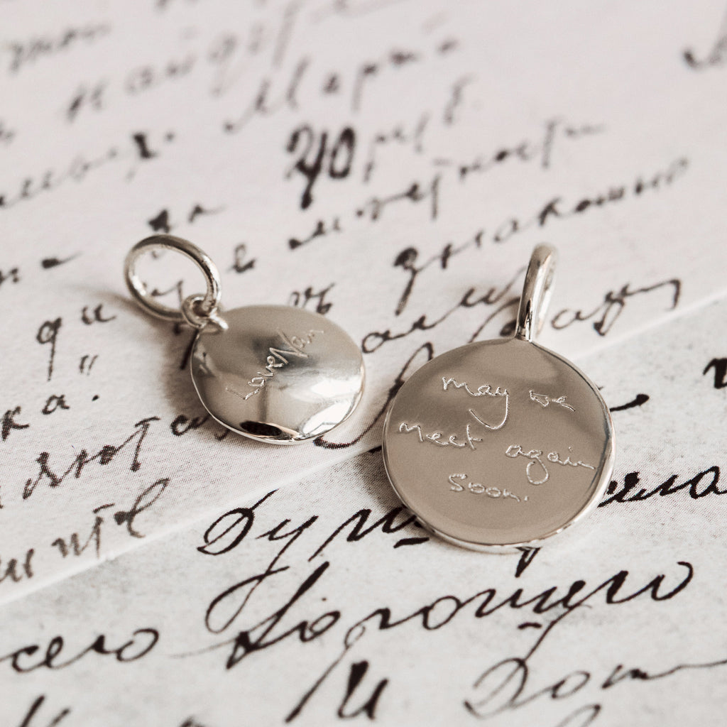 Engraved Handwriting Star Set Diamond Coin