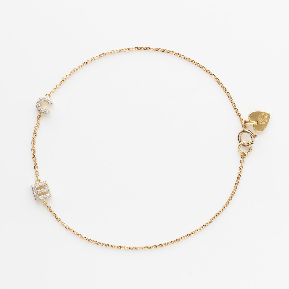 Diamond Initial Bracelet Main image