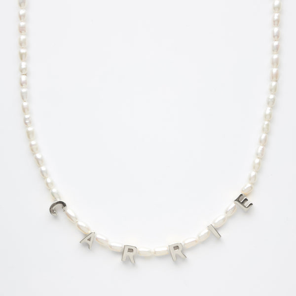 Custom Made Personalised Pearl Necklace