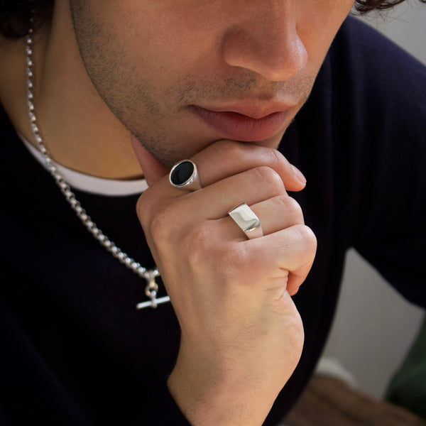 Mens Square Signet Ring