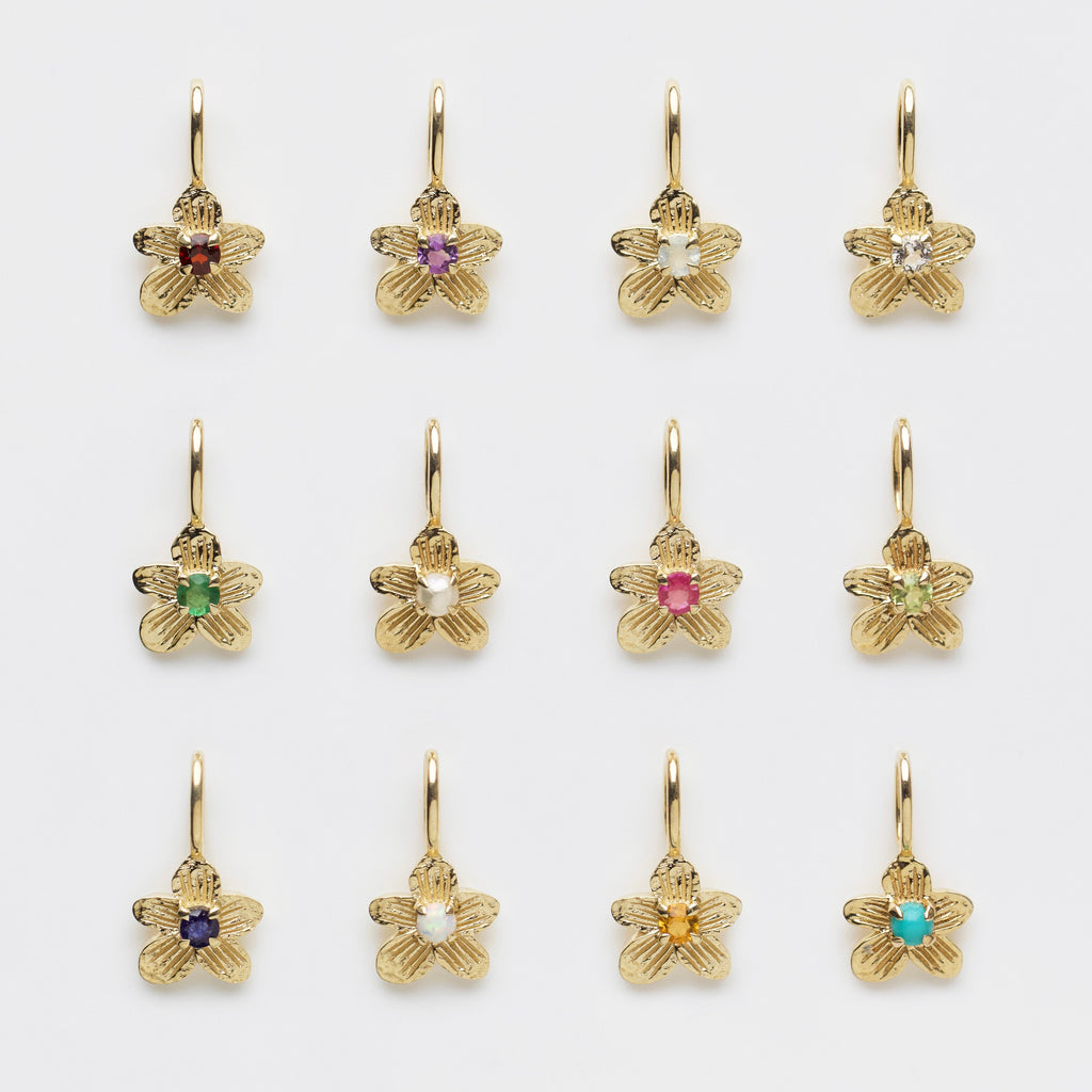 Treasured Birthstone Flower Charm