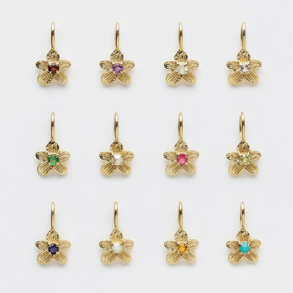 Treasured Birthstone Flower Charm