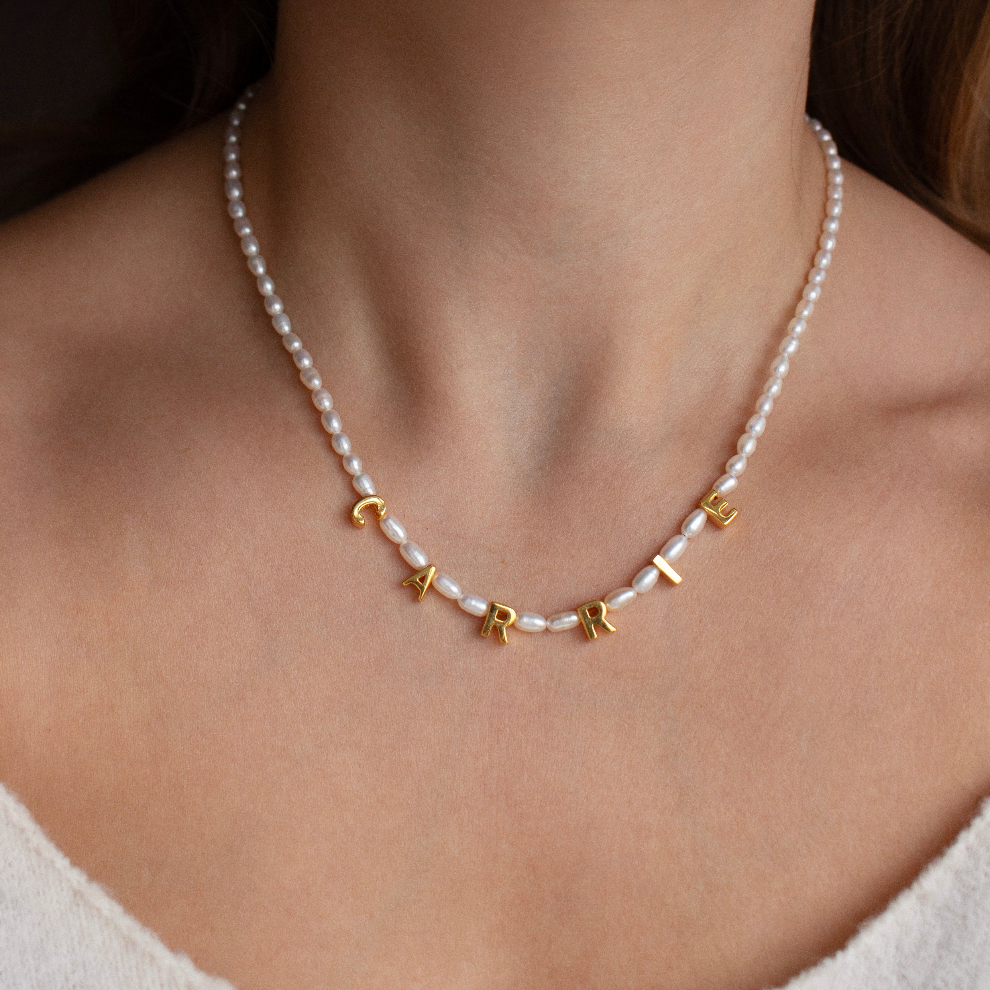 Custom Made Personalised Pearl Necklace Secondary image