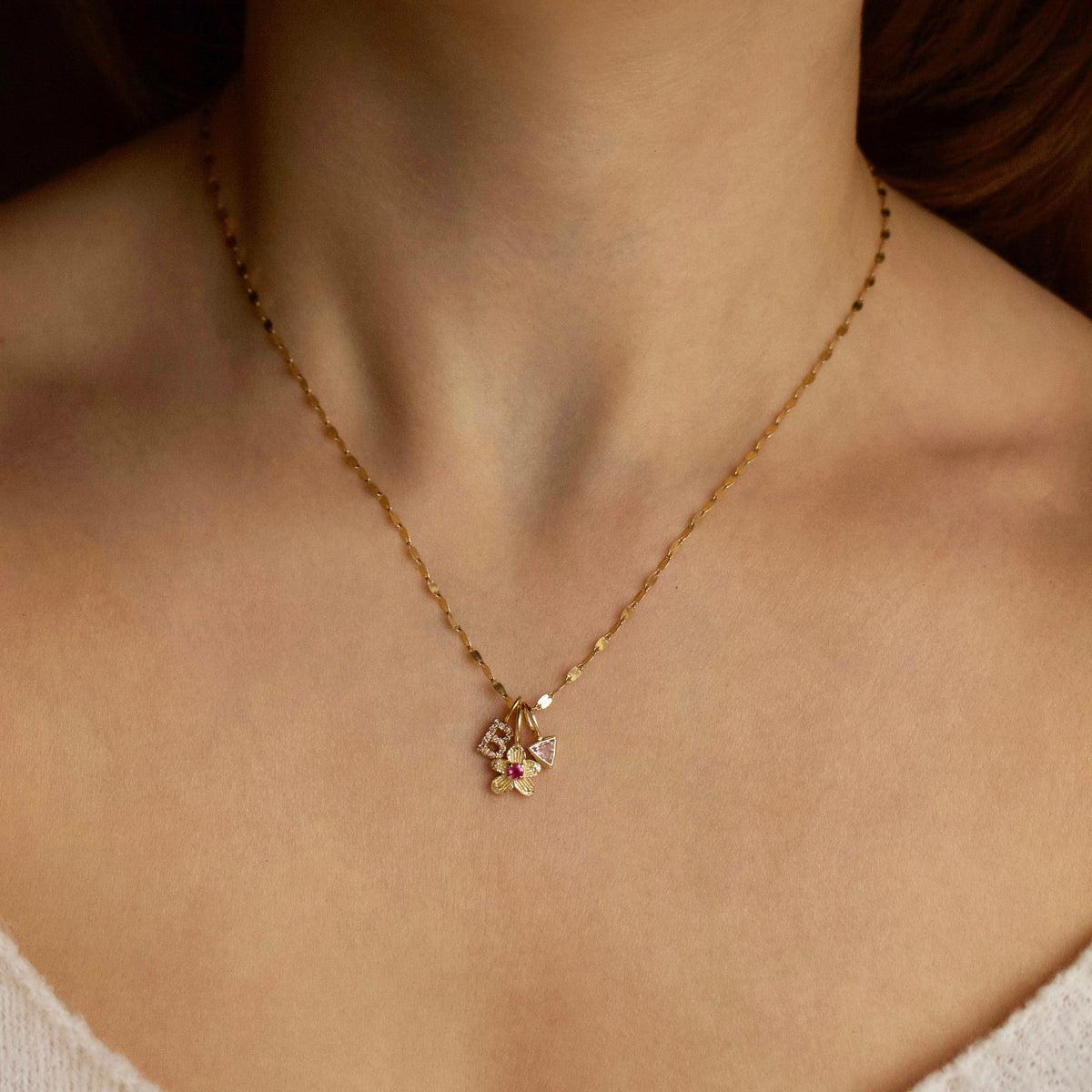 Treasured Birthstone Flower Charm