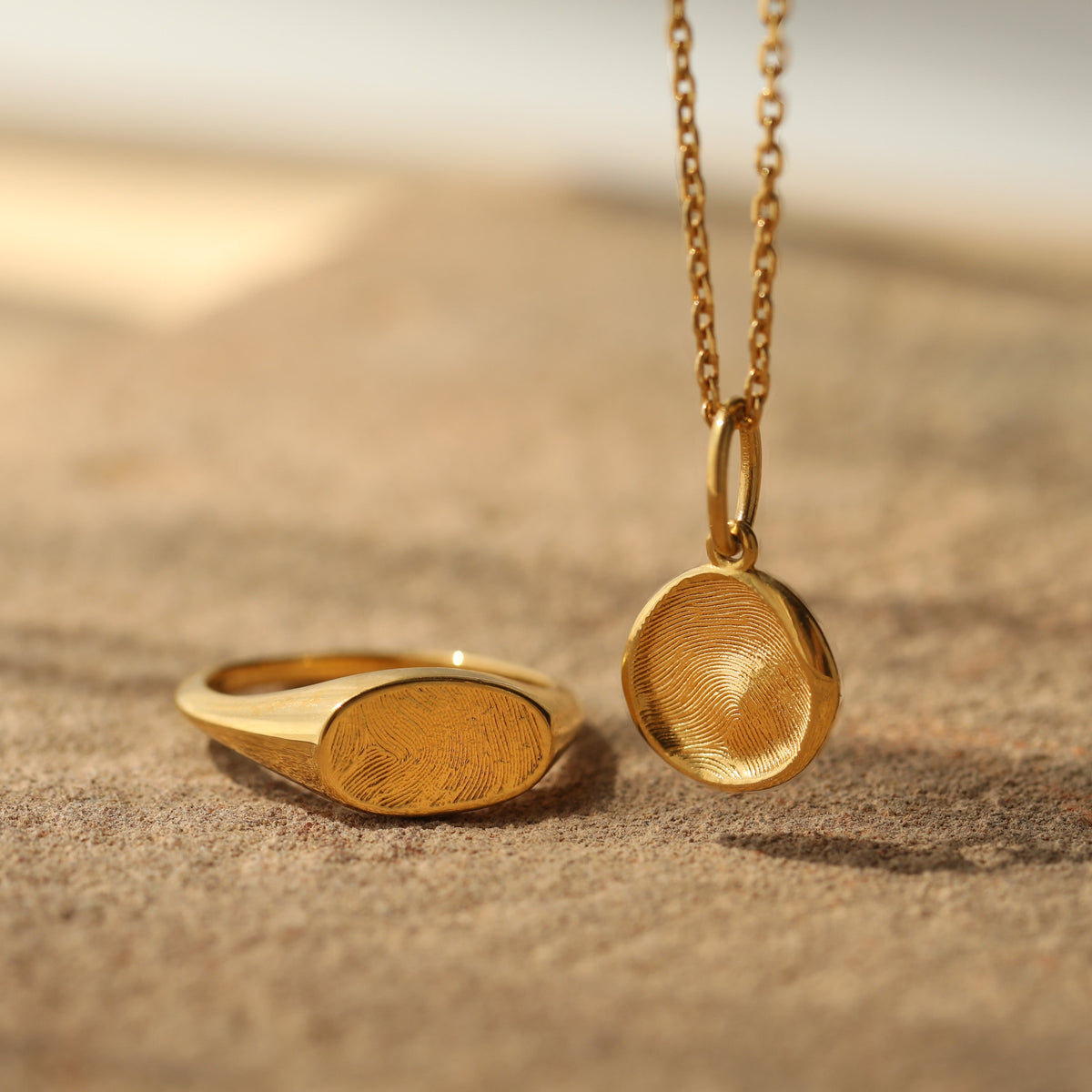 Custom Made Fingerprint Signet Ring