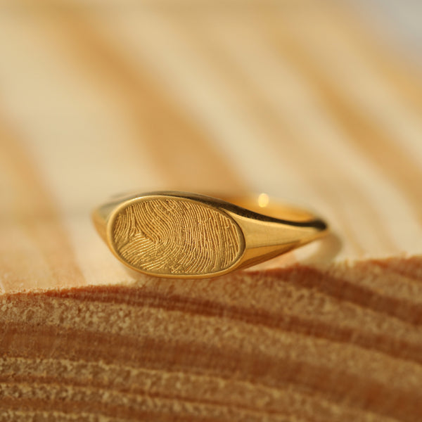 Custom Made Fingerprint Signet Ring