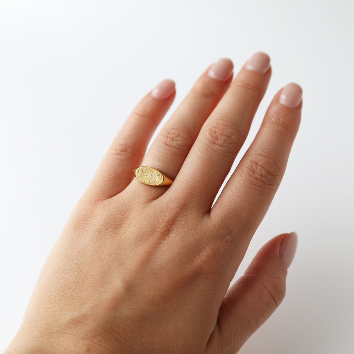 Custom Made Fingerprint Signet Ring