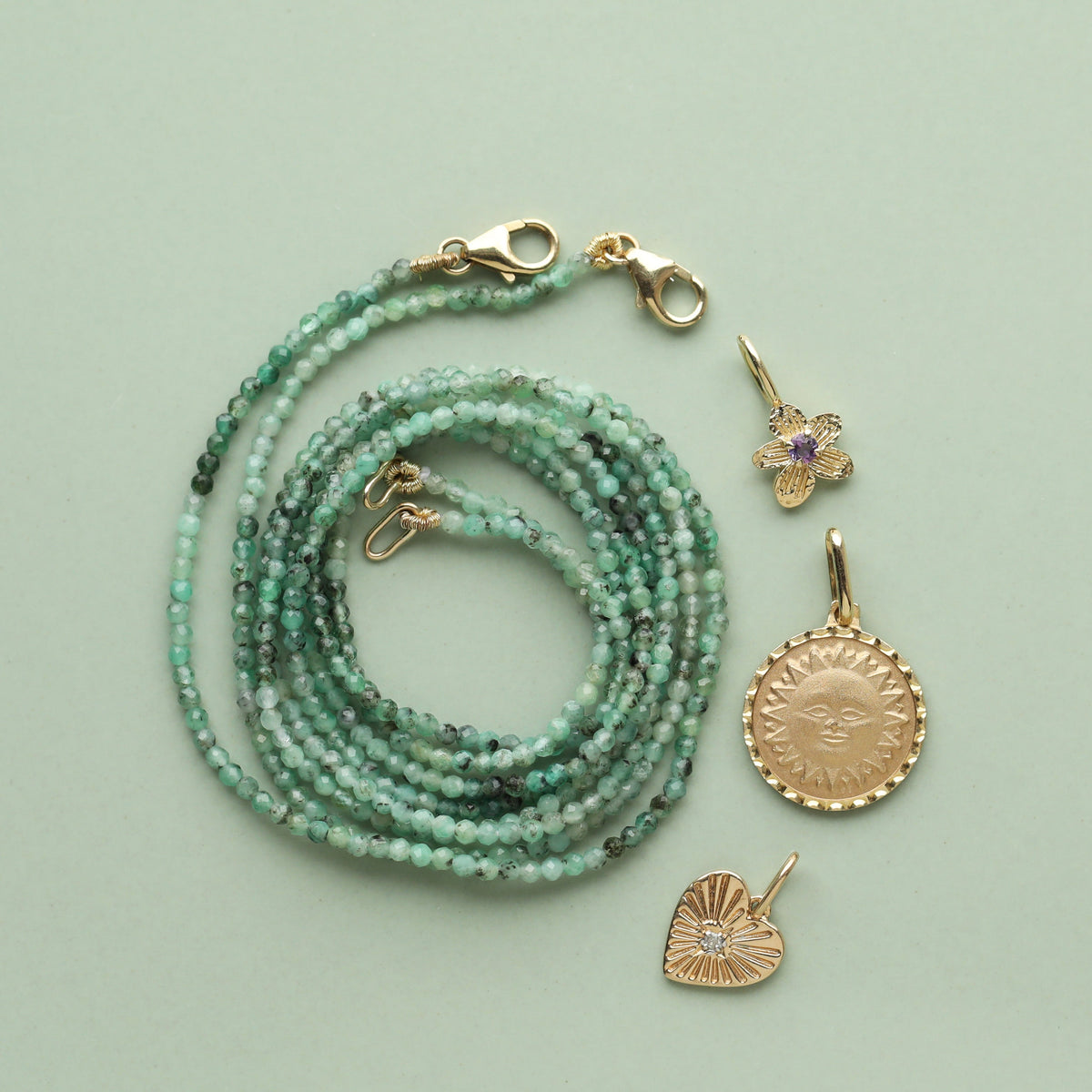 Treasured Birthstone Flower Charm