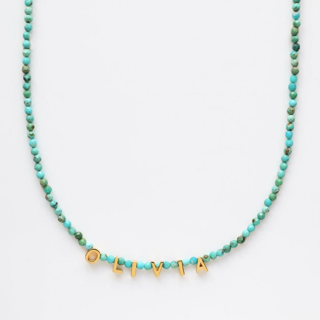 Custom Made Personalised Turquoise Necklace