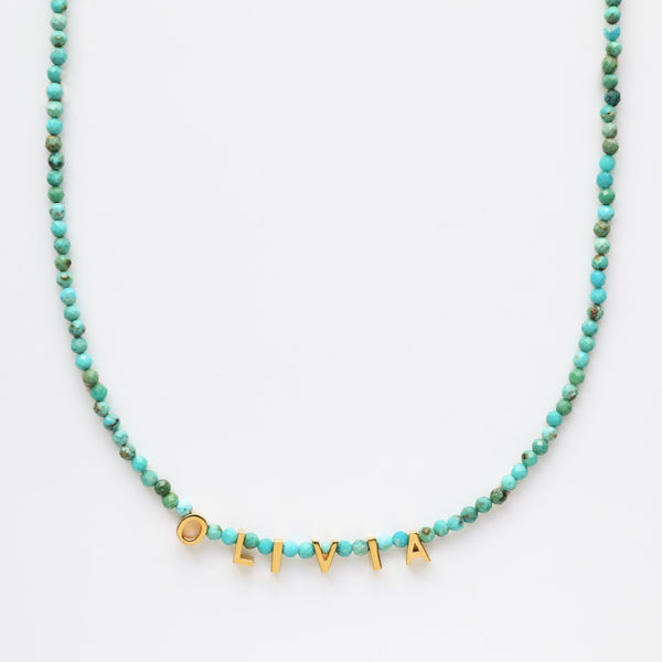 Custom Made Personalised Turquoise Necklace