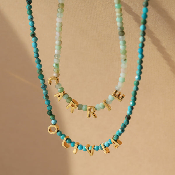 Custom Made Personalised Turquoise Necklace