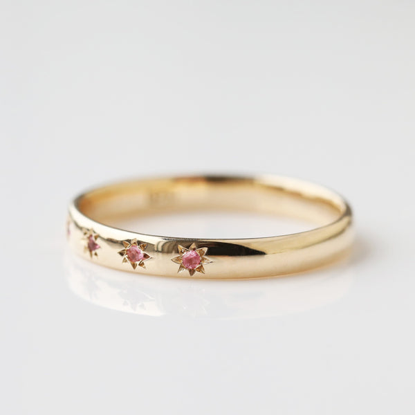 Icon Star Set Birthstone Band Ring