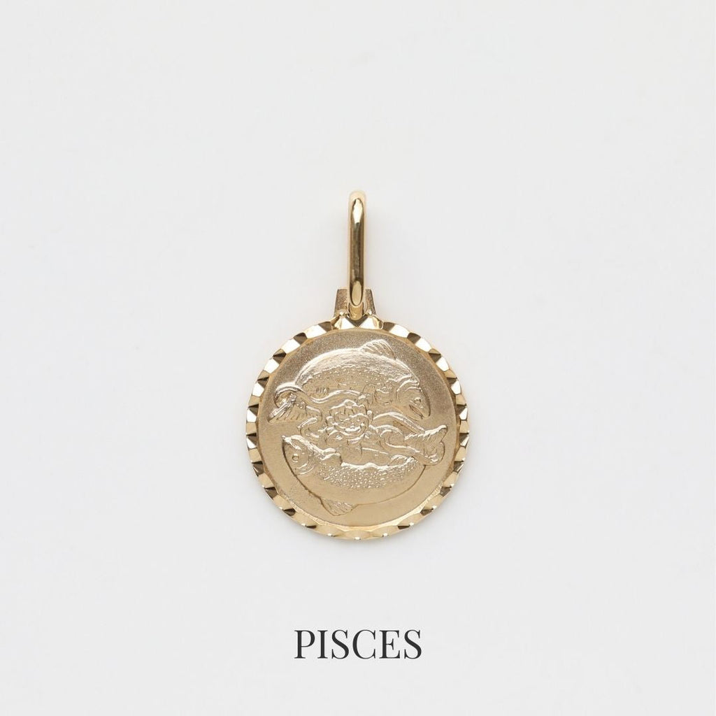 Treasured Zodiac Diamond Cut Pendant