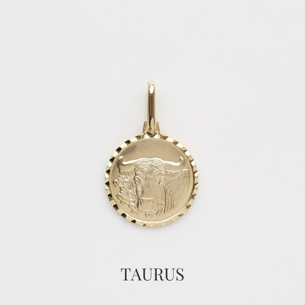 Treasured Zodiac Diamond Cut Pendant